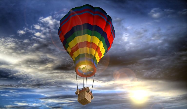 colorful hot air balloon