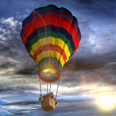 colorful hot air balloon