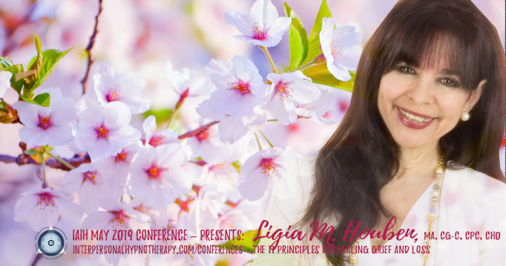 woman smiling with flowers background